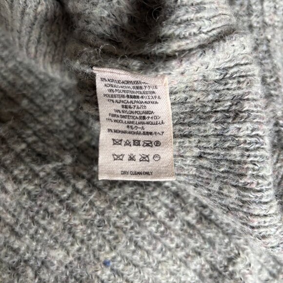 Free People Oversized Long Cardigan – Soft Gray Knit, Size Medium - Picture 7 of 8